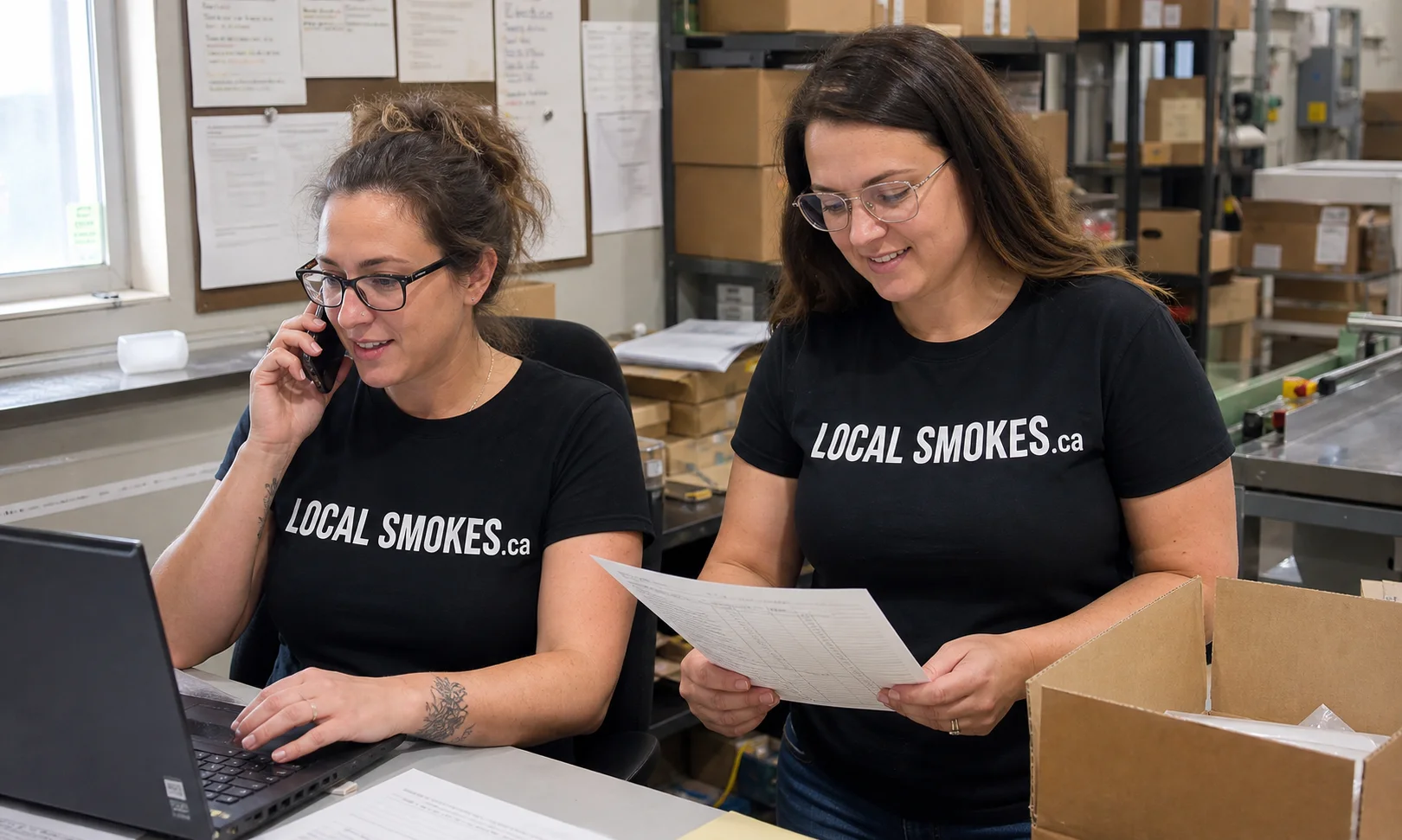 Two Local Smokes customer support consultants