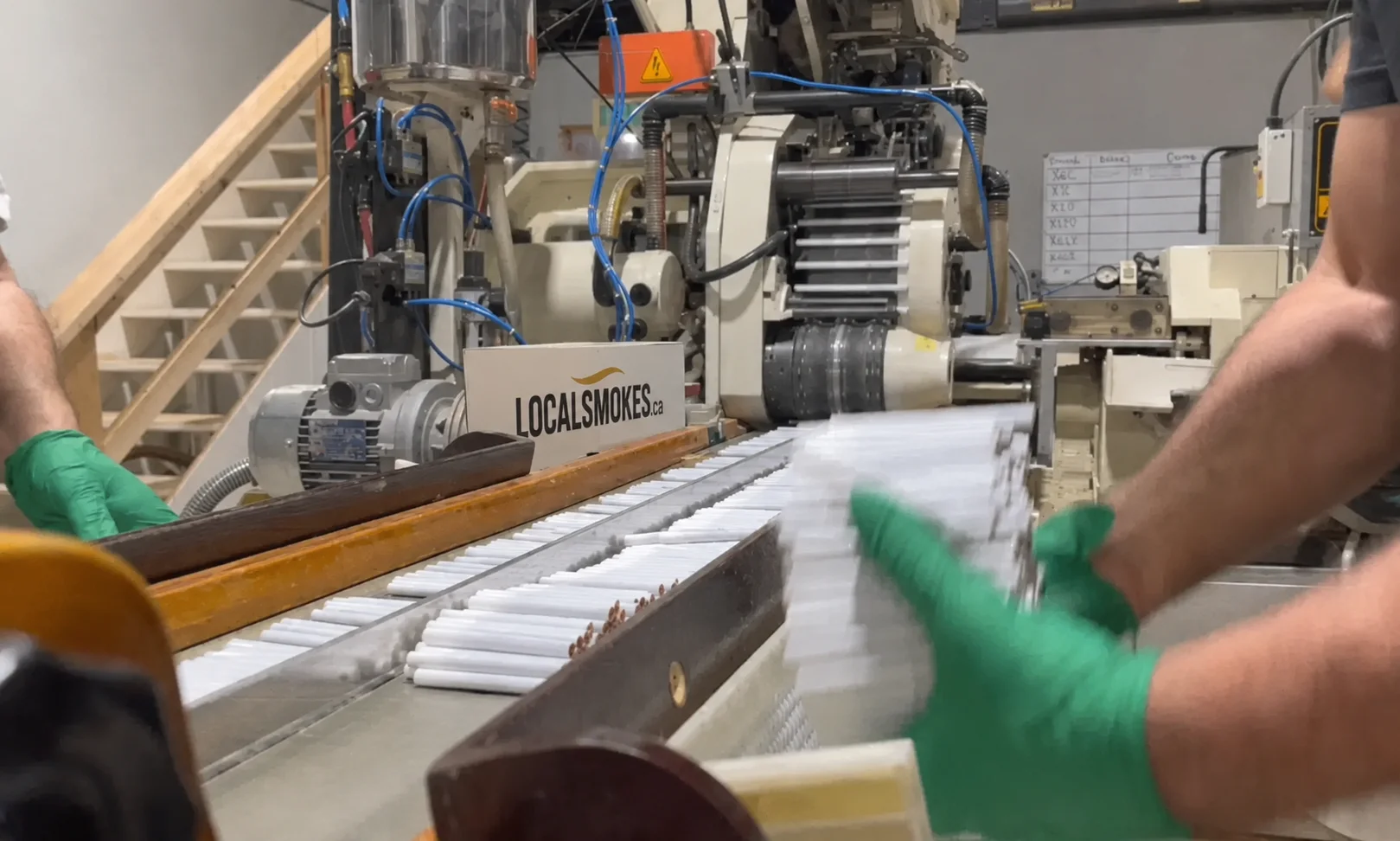 Local Smokes team members working on the production line